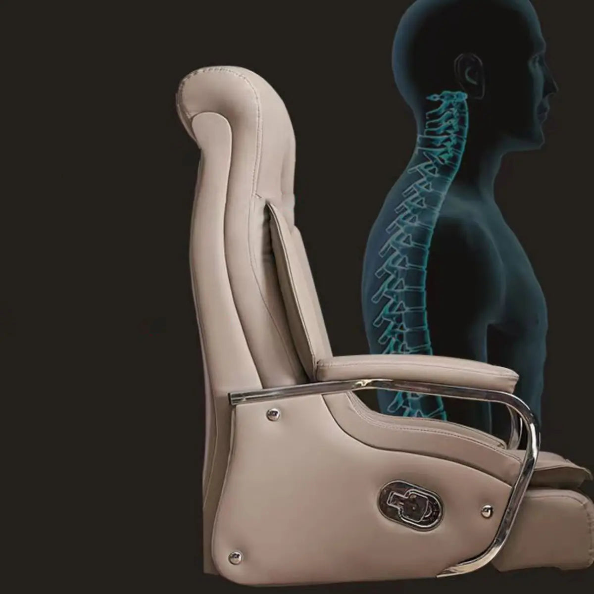 Adjustable Comfort Executive Office Chair with Armrests Image - 12