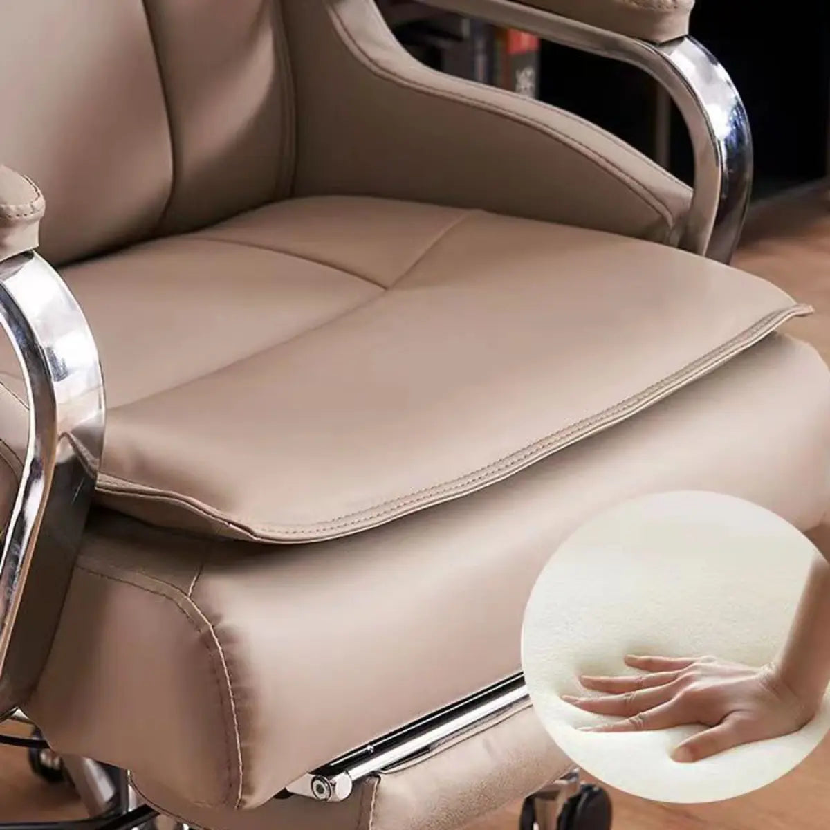 Adjustable Comfort Executive Office Chair with Armrests Image - 13