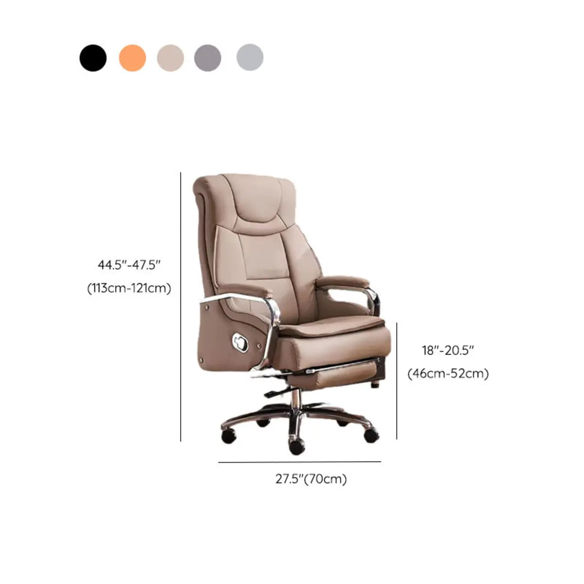 Adjustable Comfort Executive Office Chair with Armrests