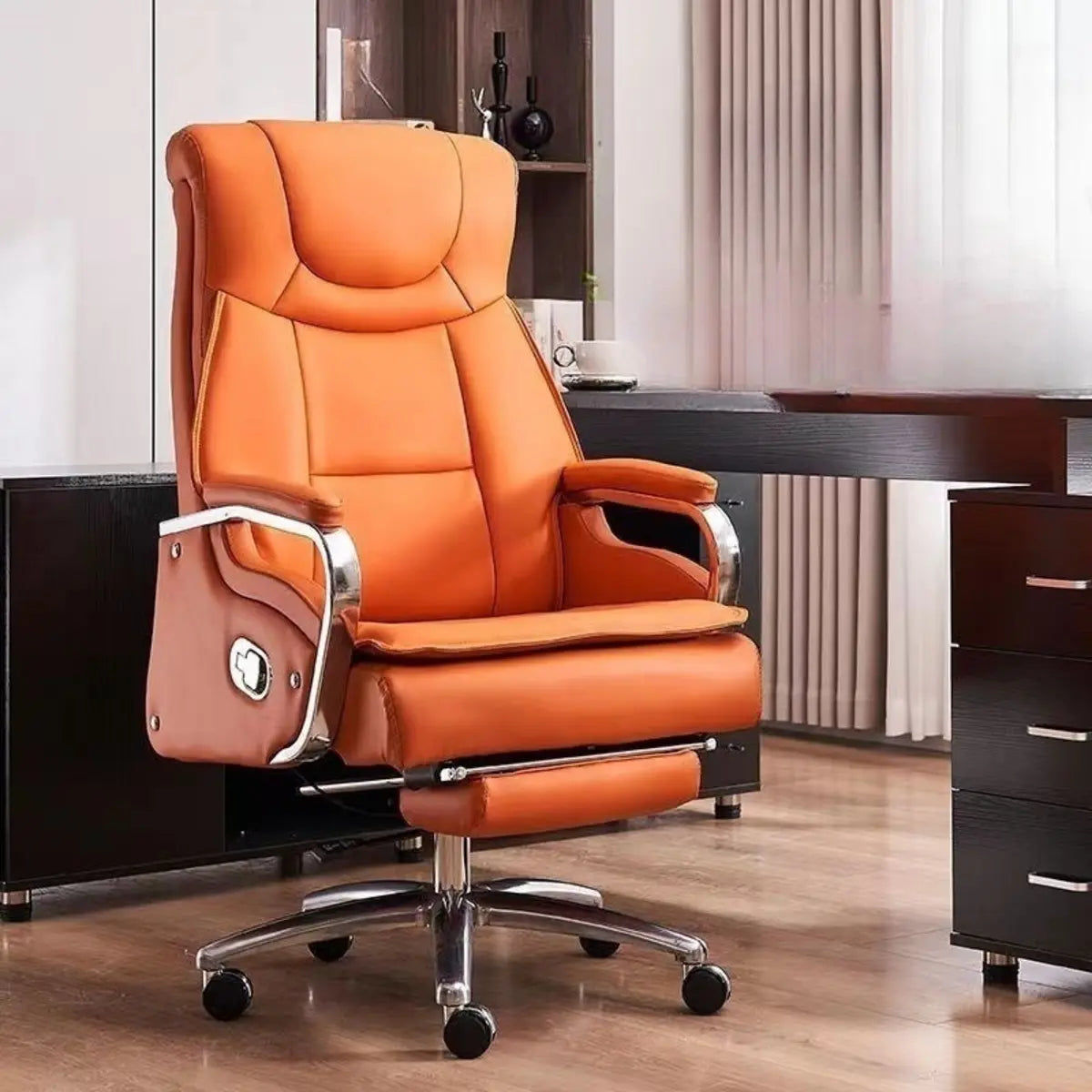 Adjustable Comfort Executive Office Chair with Armrests Image - 5