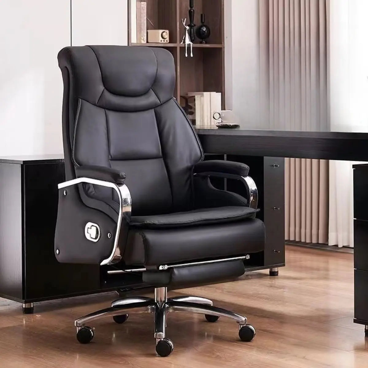 Adjustable Comfort Executive Office Chair with Armrests Image - 7