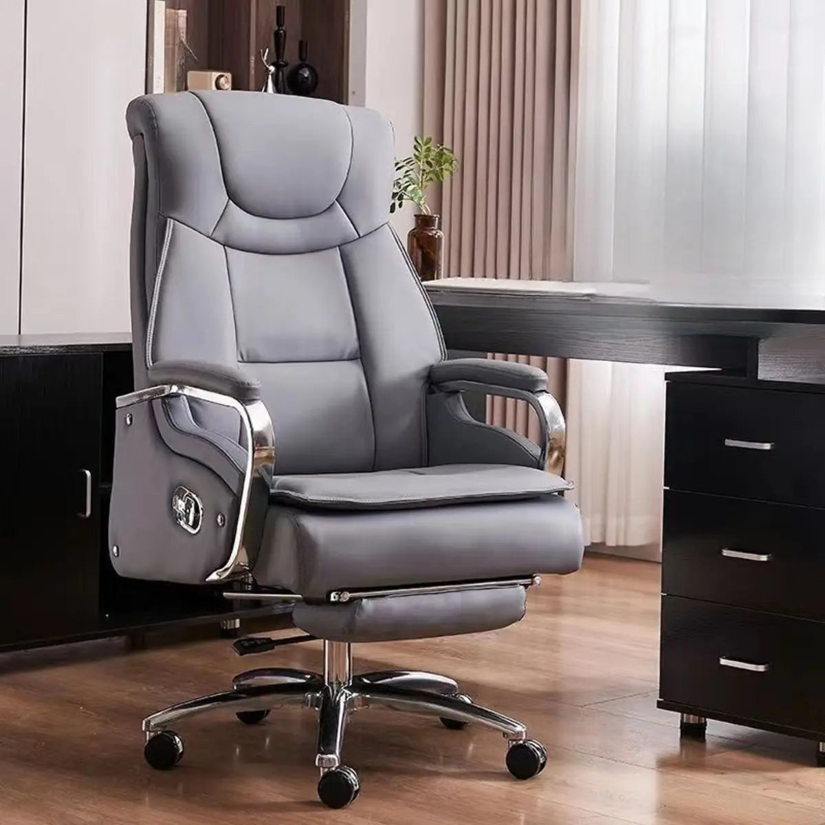 Adjustable Comfort Executive Office Chair with Armrests Image - 8