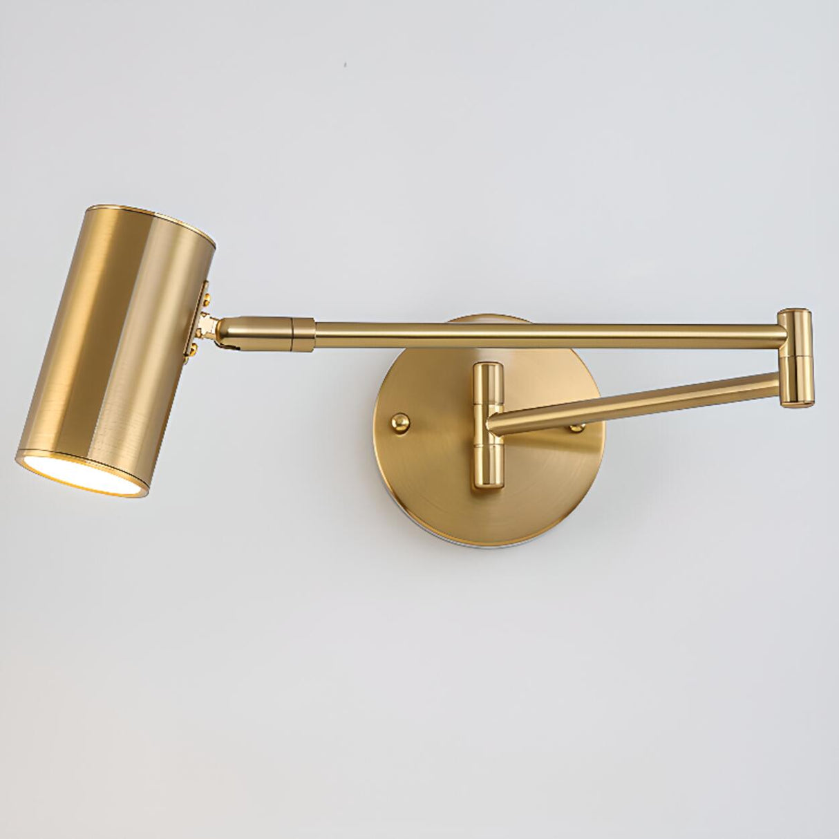 Adjustable Cylinder Metal LED Swing Arm Sconce Light Image - 9