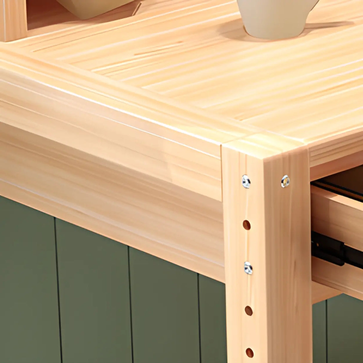 Adjustable Ergonomic Wood Kids Desk with Chair and Hutch Image - 11