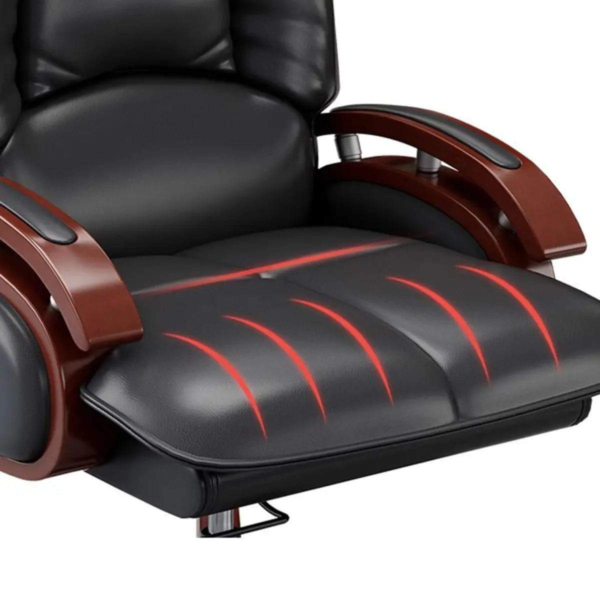 Adjustable Executive Leather Office Chair with Wheels Image - 6