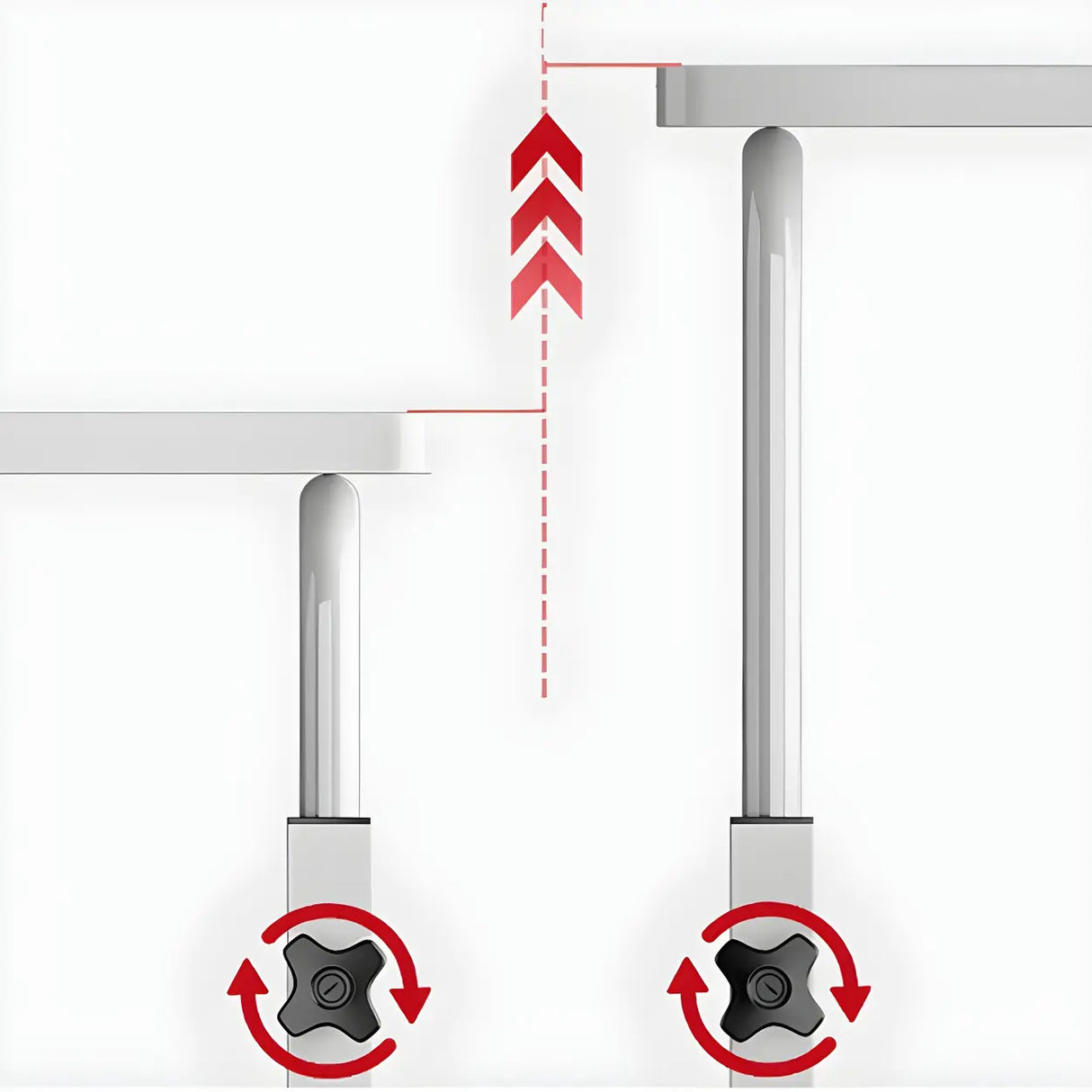 Adjustable Foldable White Wood Rectangle Standing Desk Image - 8