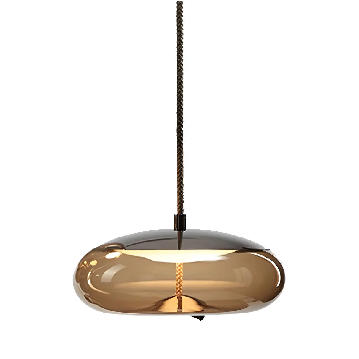 Adjustable Glass Geometric Pendant Light with Canopy Image - 10