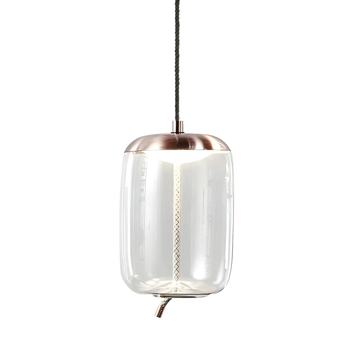 Adjustable Glass Geometric Pendant Light with Canopy Image - 12
