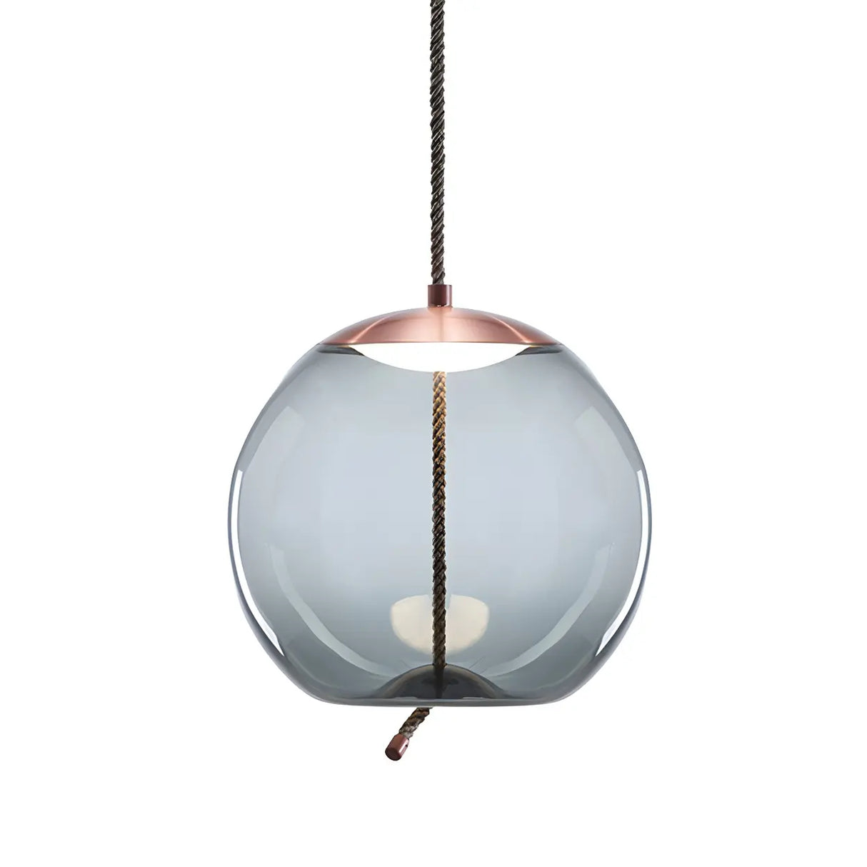 Adjustable Glass Geometric Pendant Light with Canopy Image - 2