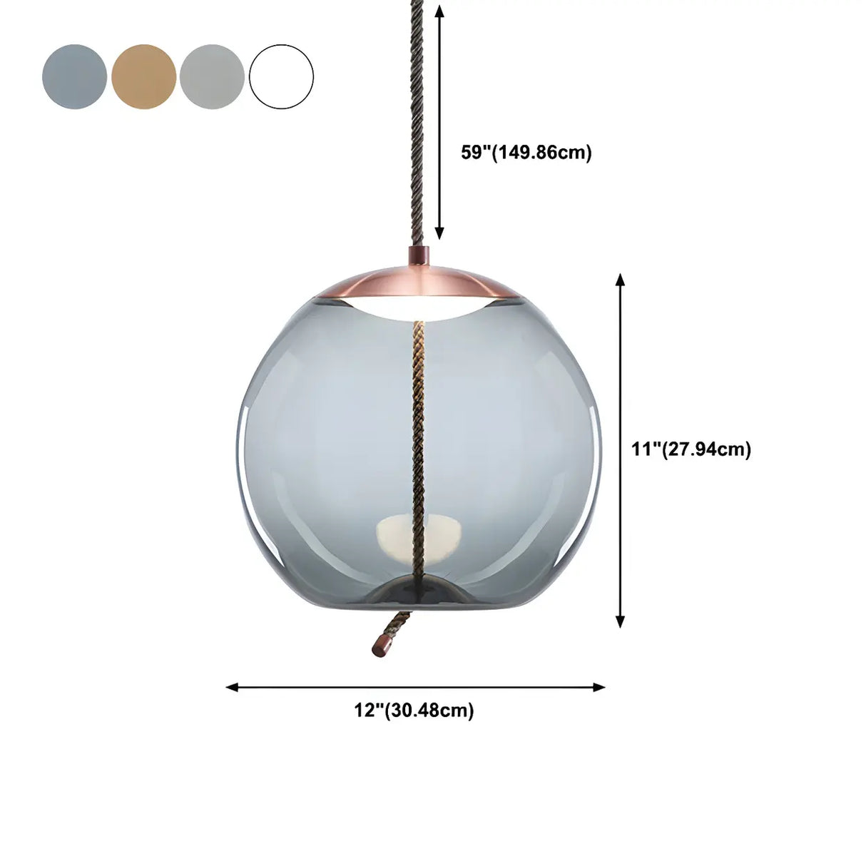 Adjustable Glass Geometric Pendant Light with Canopy Image - 33