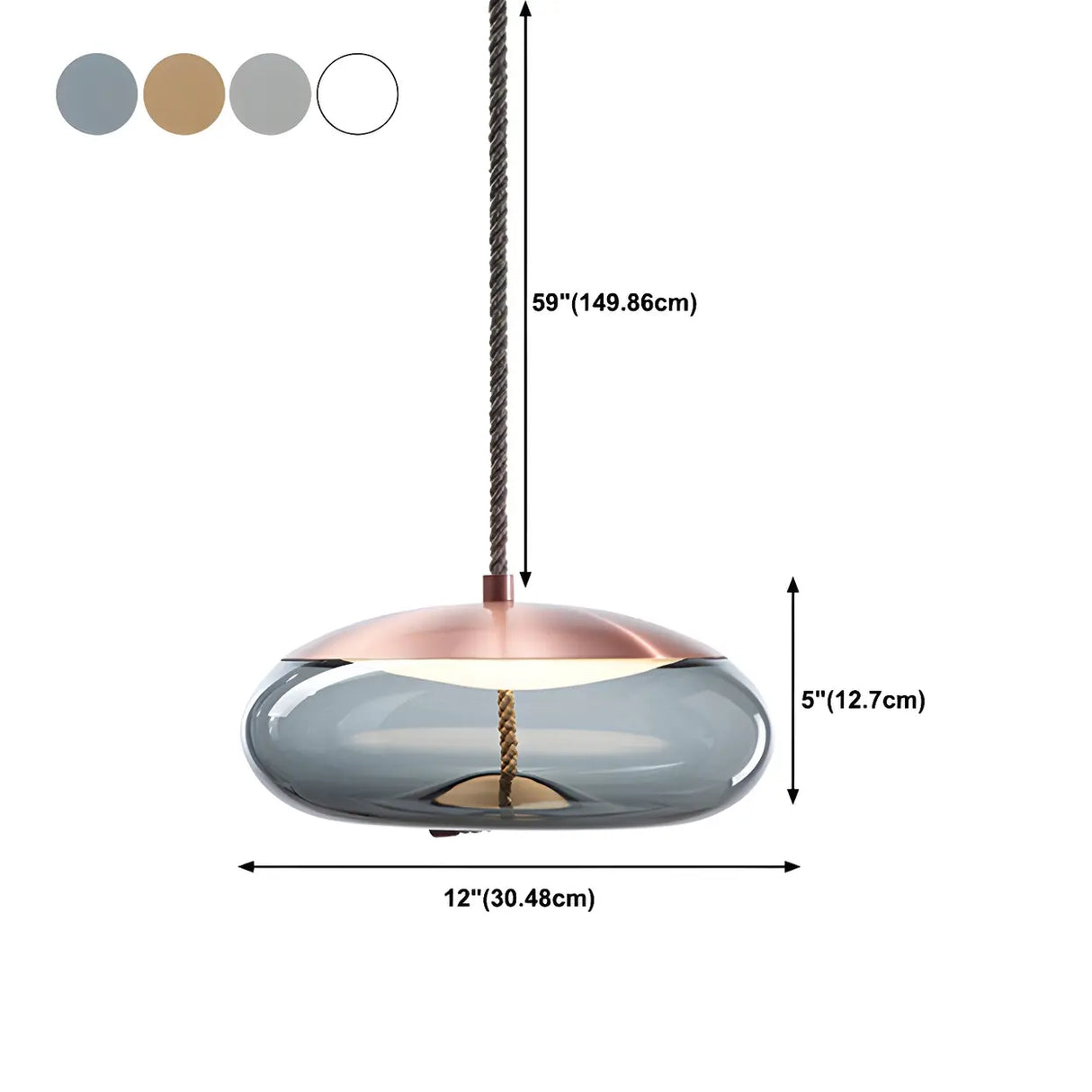 Adjustable Glass Geometric Pendant Light with Canopy Image - 34