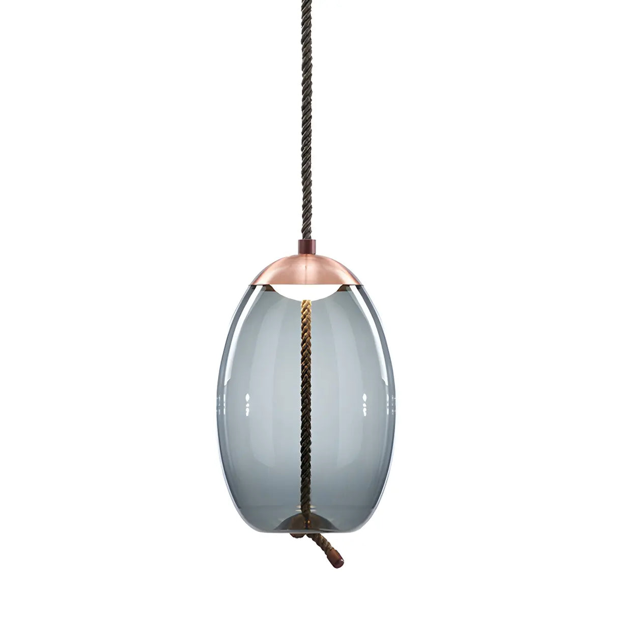 Adjustable Glass Geometric Pendant Light with Canopy Image - 5