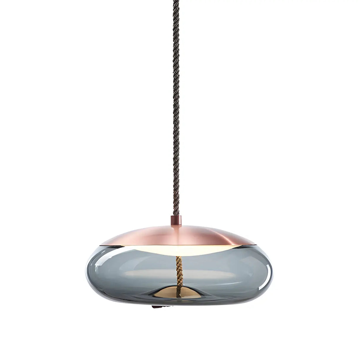 Adjustable Glass Geometric Pendant Light with Canopy Image - 7