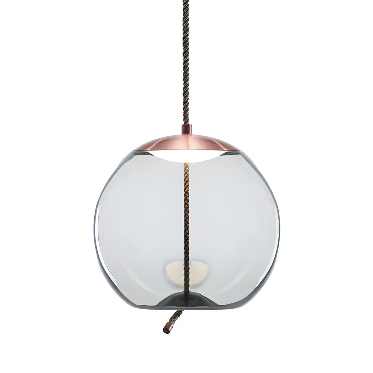 Adjustable Glass Geometric Pendant Light with Canopy Image - 9