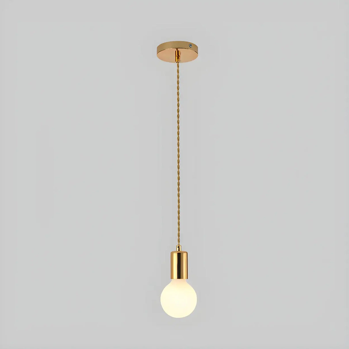 Adjustable Globe Shadeless Metal Rope Pendant Light Image - 12