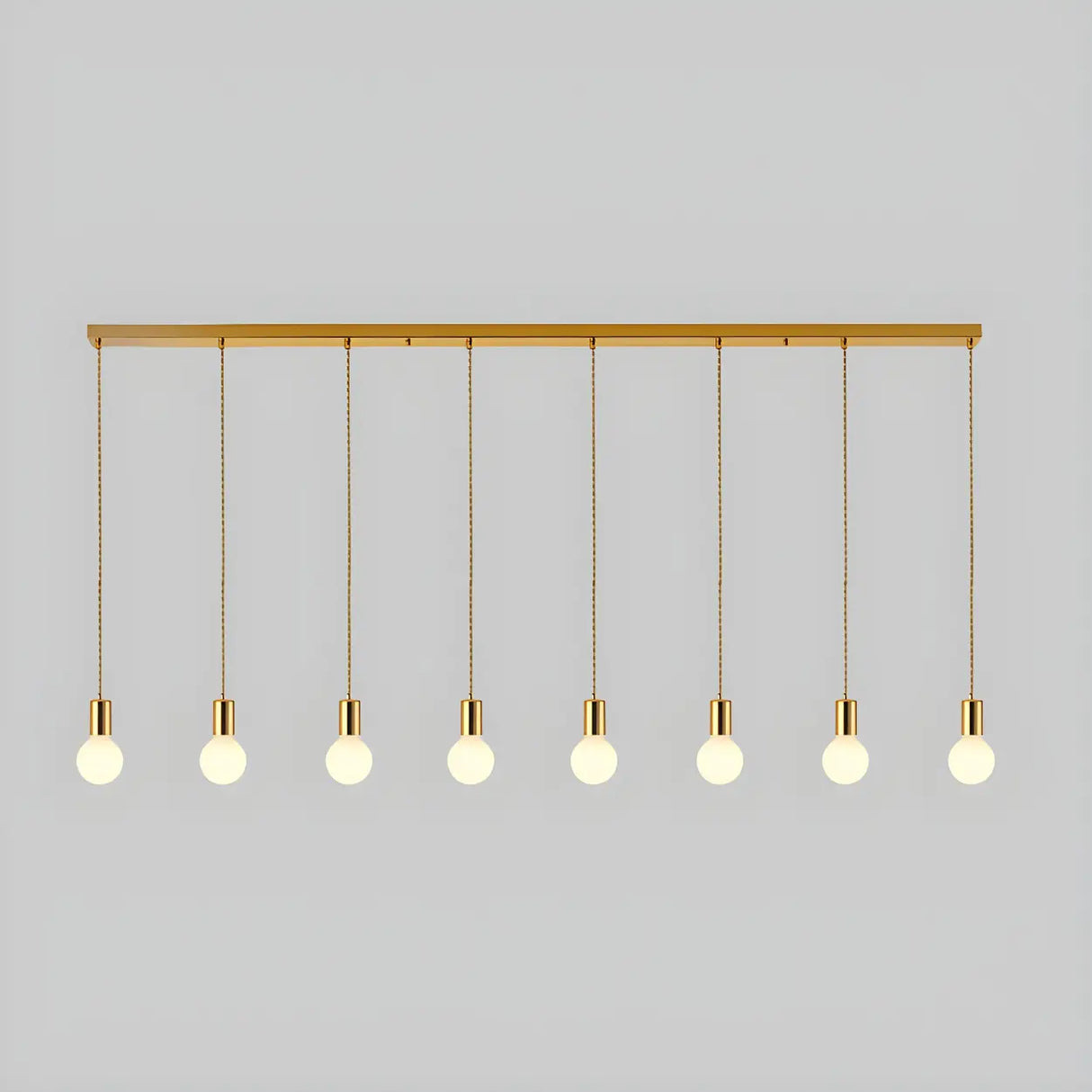 Adjustable Globe Shadeless Metal Rope Pendant Light Image - 18