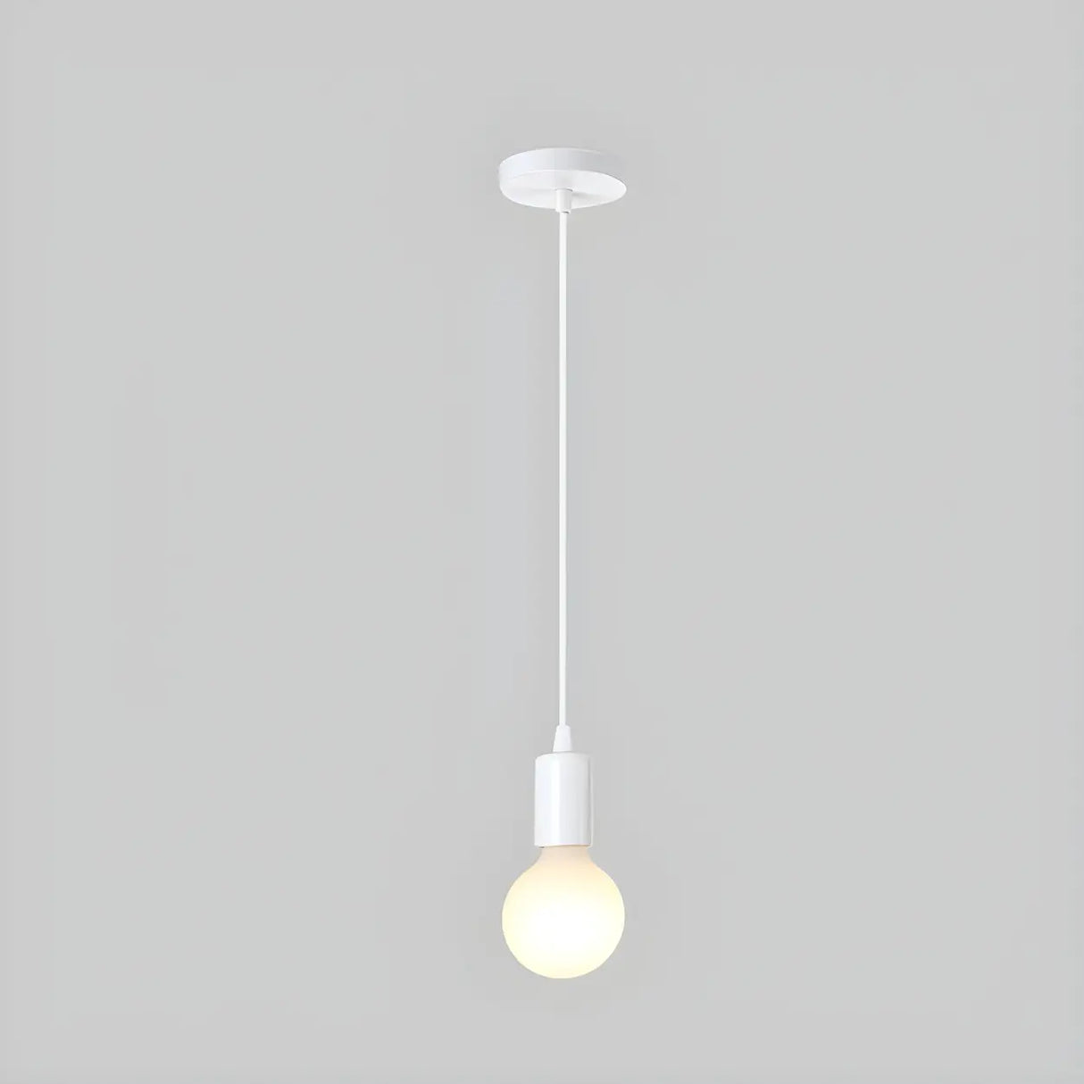 Adjustable Globe Shadeless Metal Rope Pendant Light Image - 21