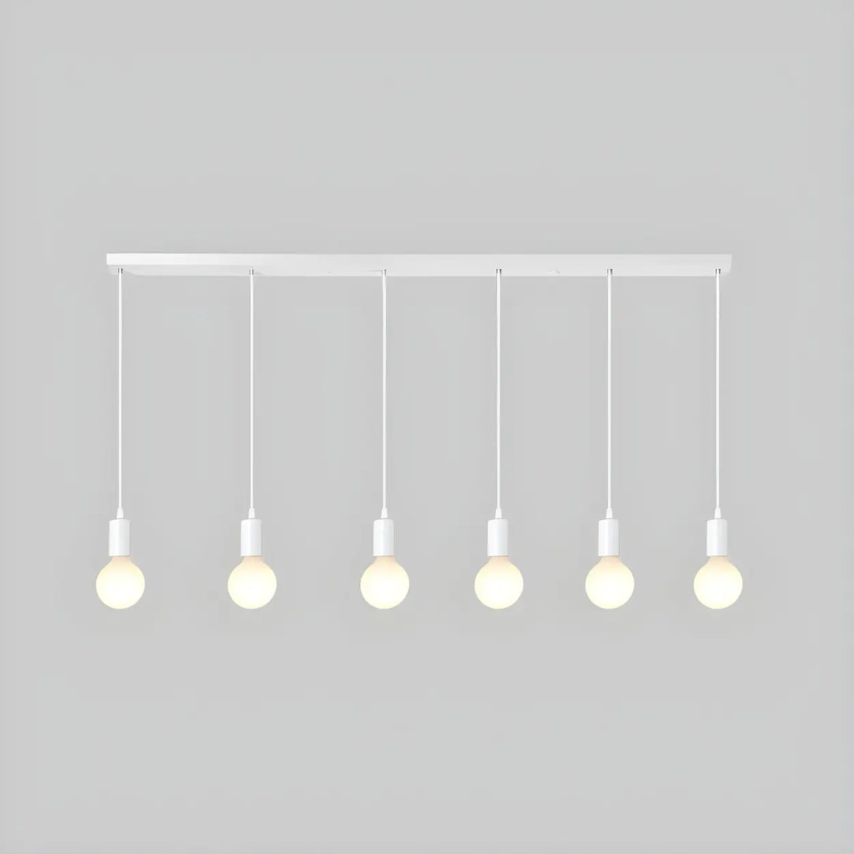 Adjustable Globe Shadeless Metal Rope Pendant Light Image - 25