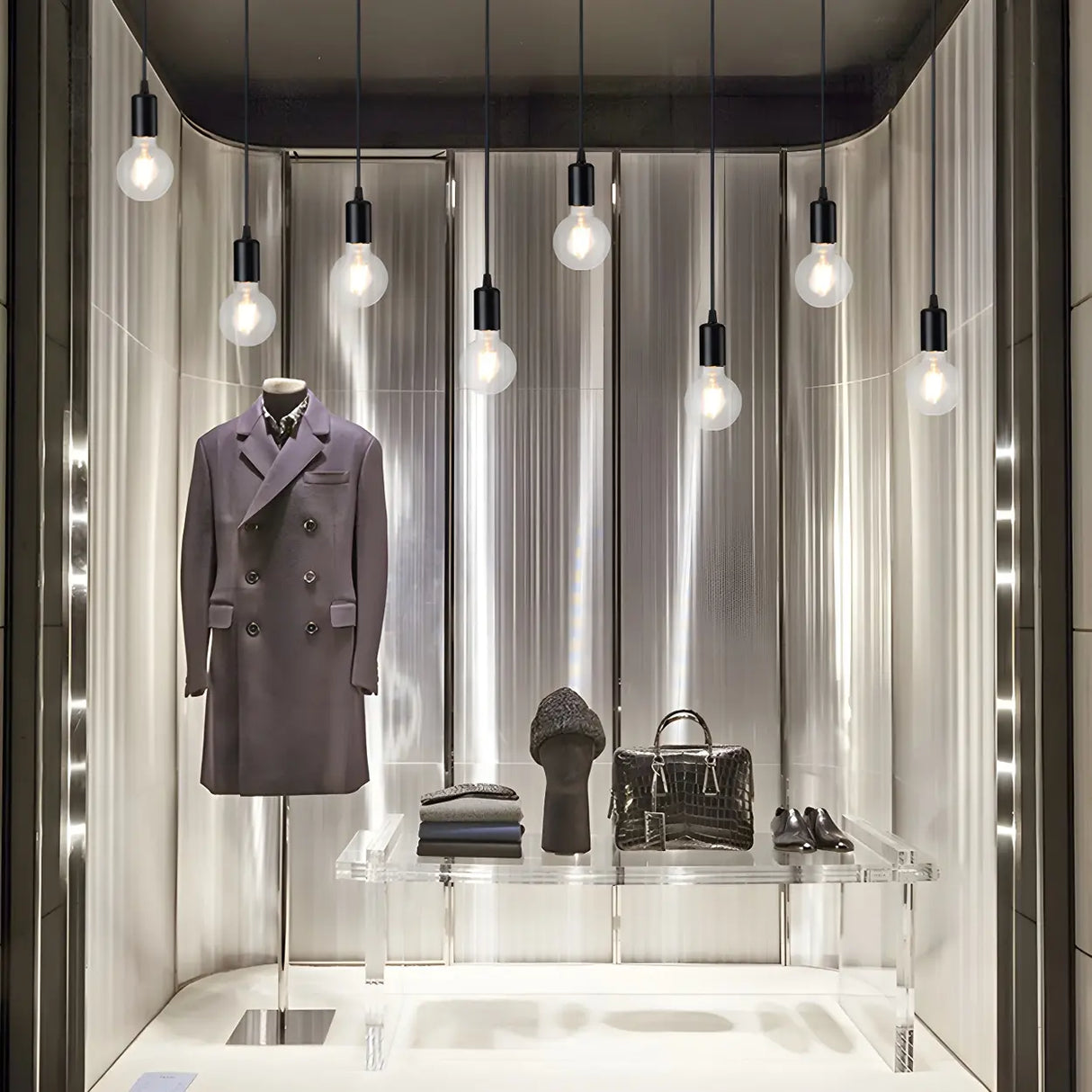 Adjustable Globe Shadeless Metal Rope Pendant Light Image - 26