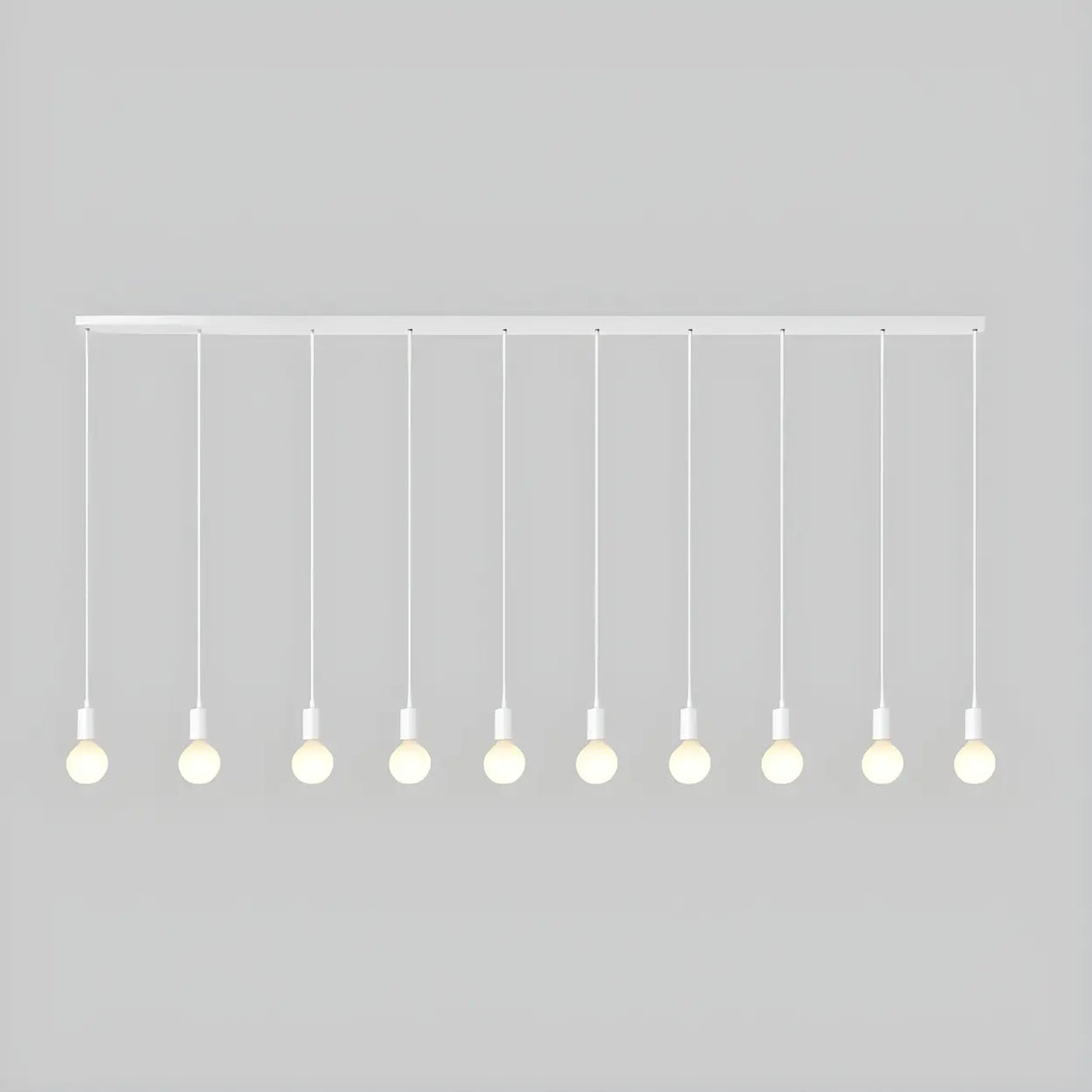 Adjustable Globe Shadeless Metal Rope Pendant Light Image - 28