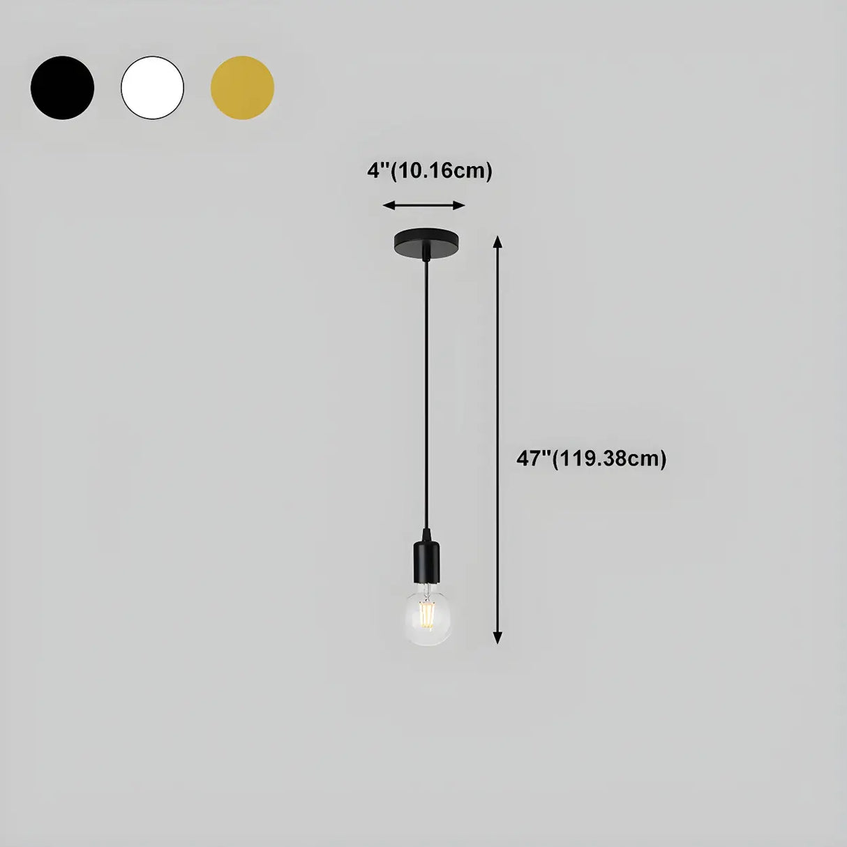 Adjustable Globe Shadeless Metal Rope Pendant Light