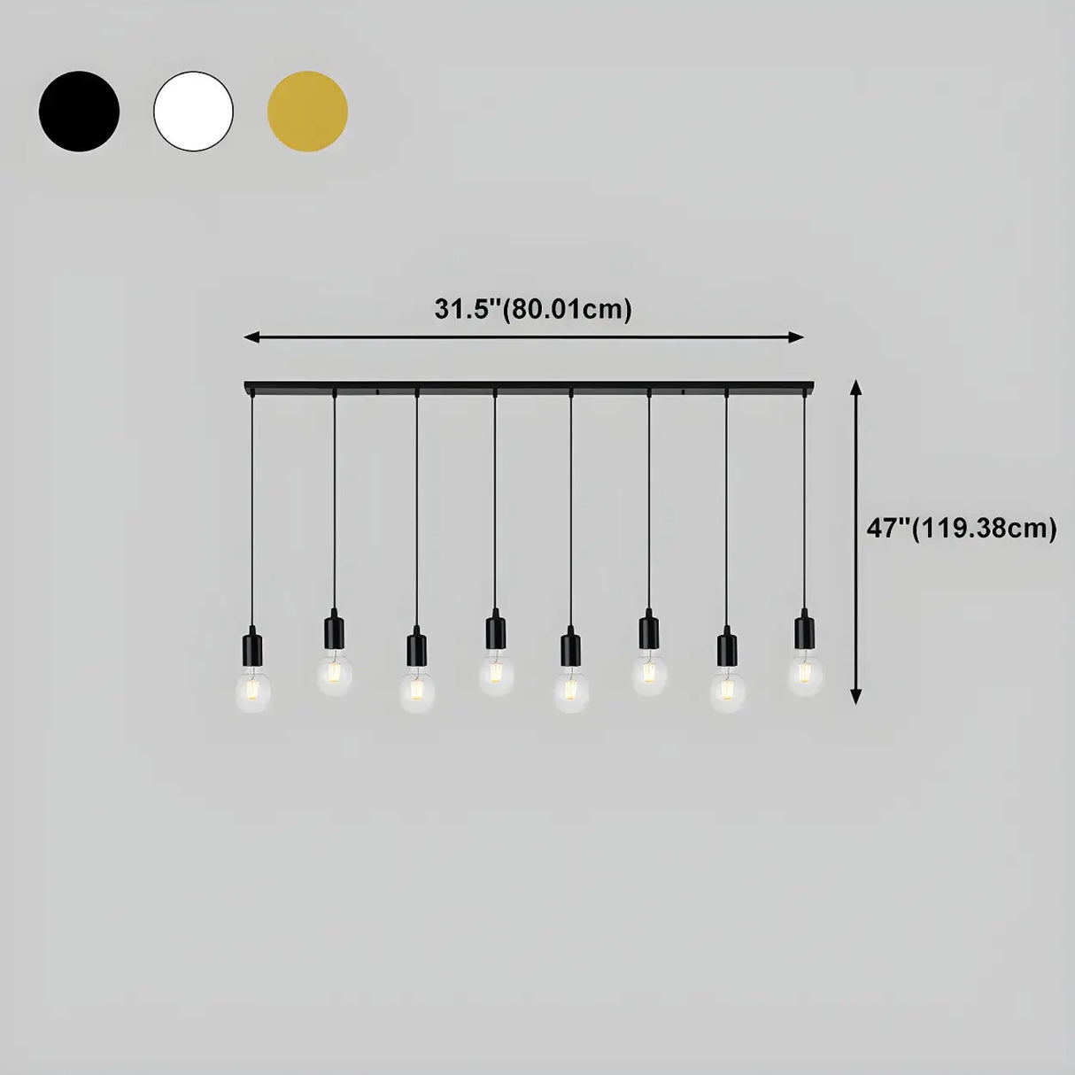 Adjustable Globe Shadeless Metal Rope Pendant Light Image - 32