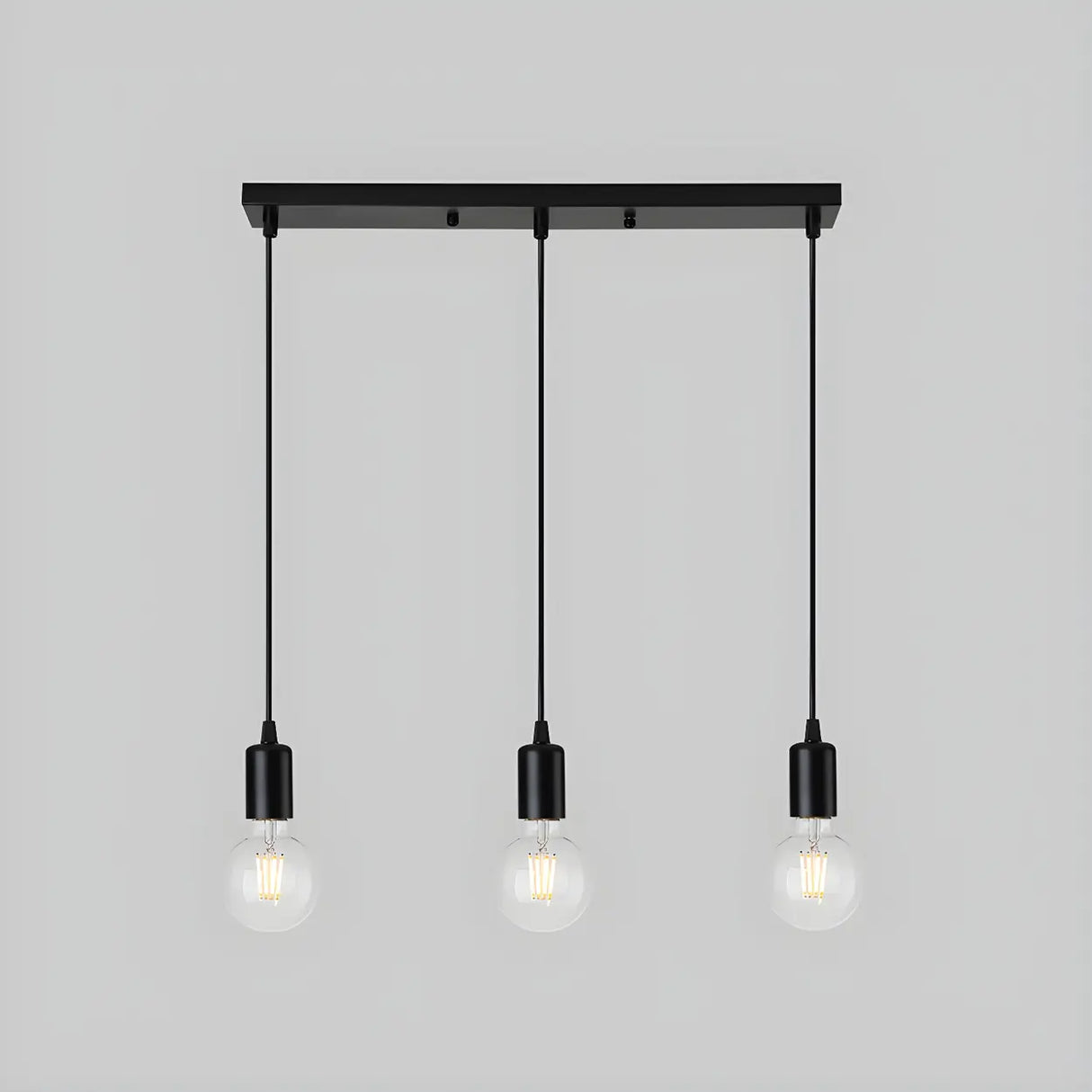 Adjustable Globe Shadeless Metal Rope Pendant Light Image - 4