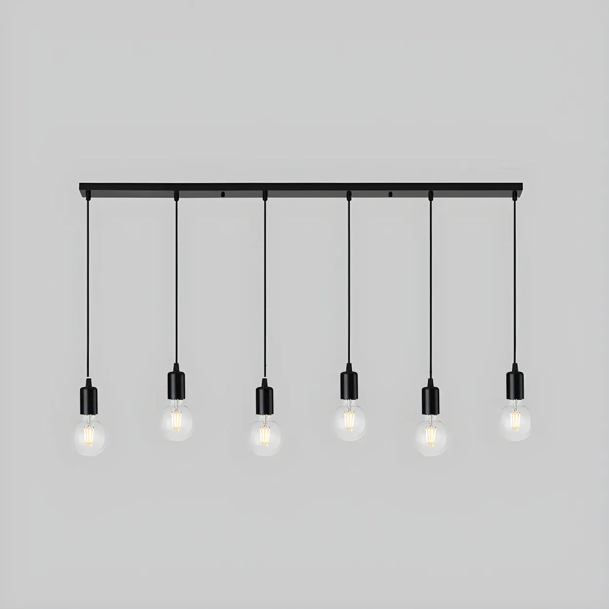 Adjustable Globe Shadeless Metal Rope Pendant Light Image - 5