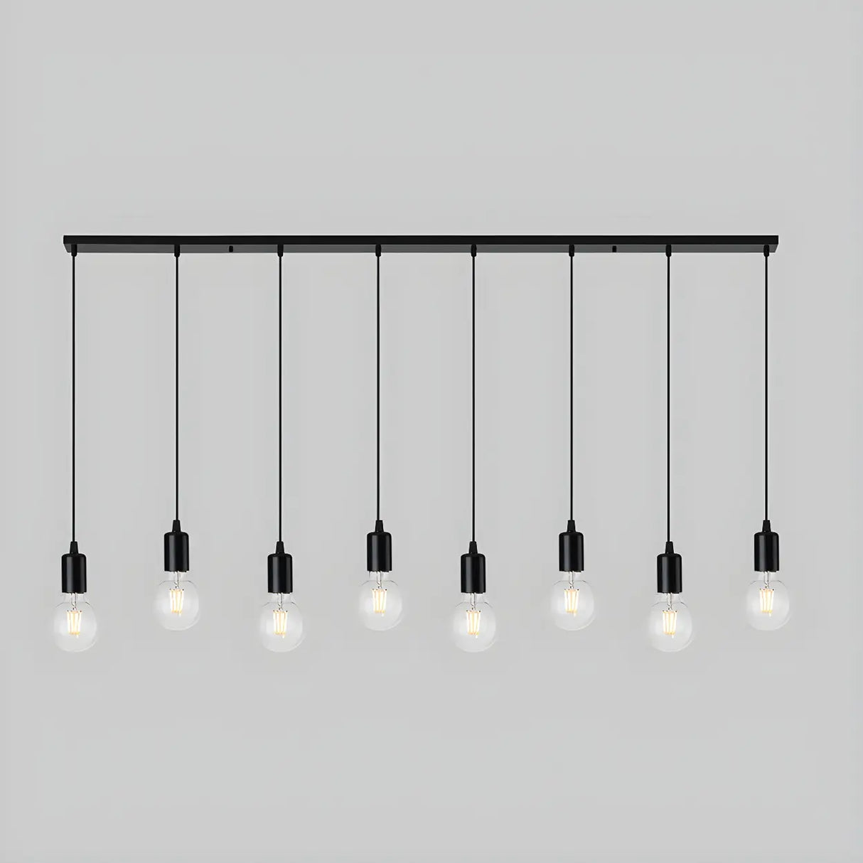 Adjustable Globe Shadeless Metal Rope Pendant Light Image - 7