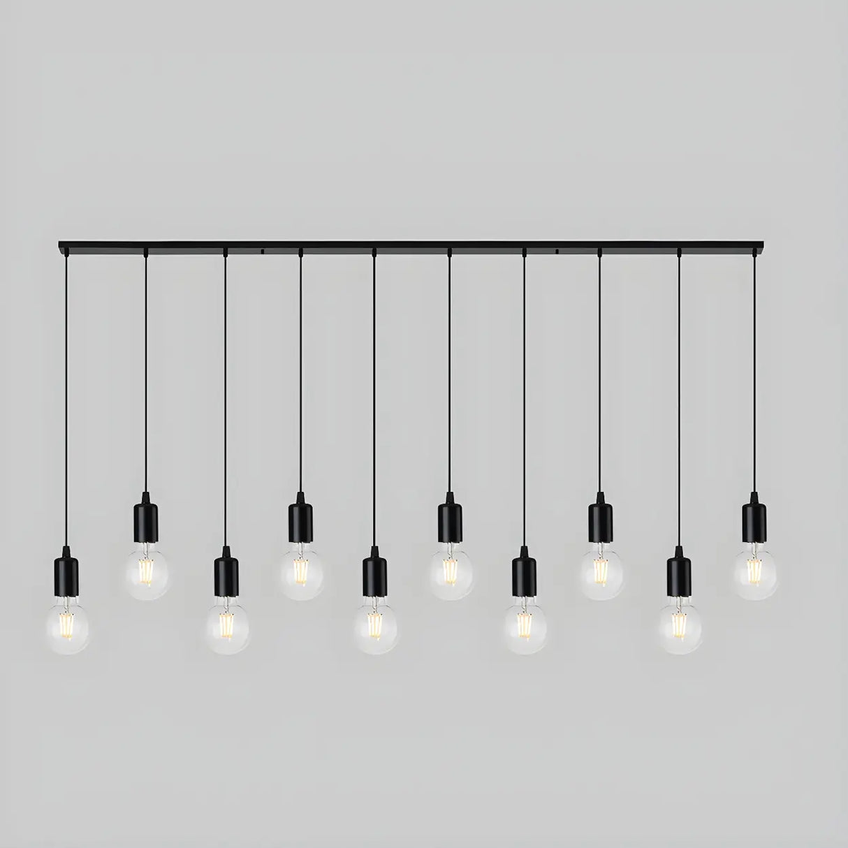 Adjustable Globe Shadeless Metal Rope Pendant Light Image - 9