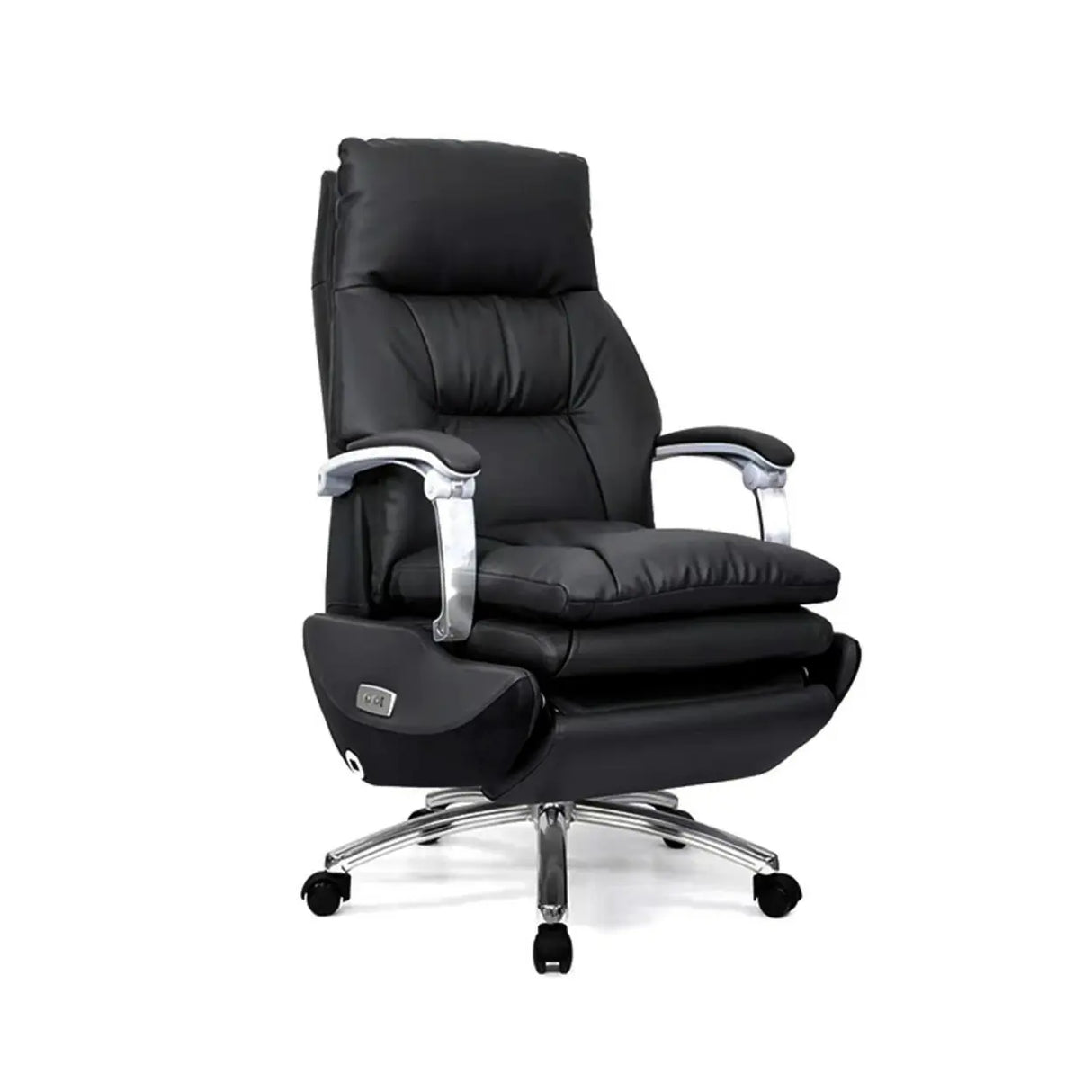 Adjustable Grey Ergonomic Swivel Leather Task Office Chair Image - 2