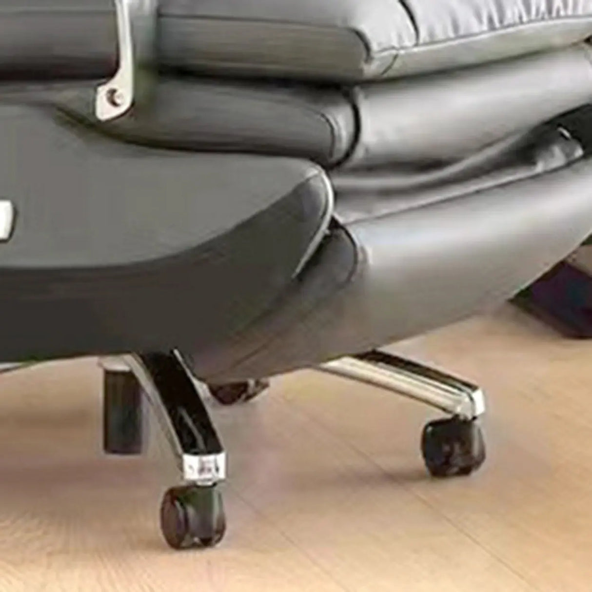 Adjustable Grey Ergonomic Swivel Leather Task Office Chair Image - 9