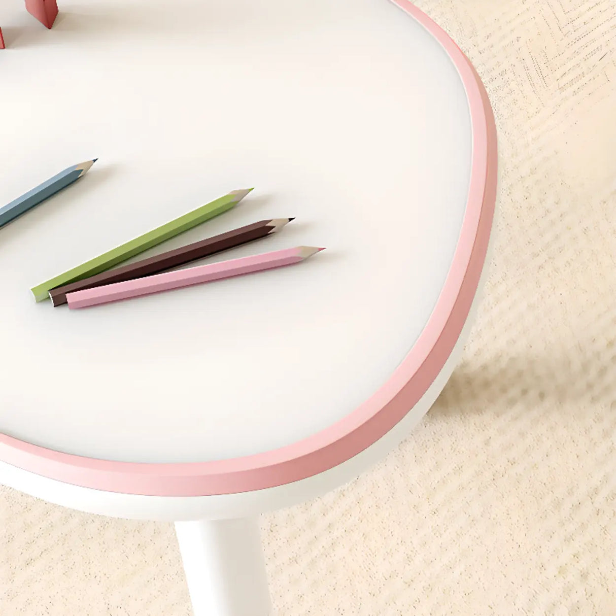 Adjustable Height Adorable White Top Wood Kids Desk Image - 13