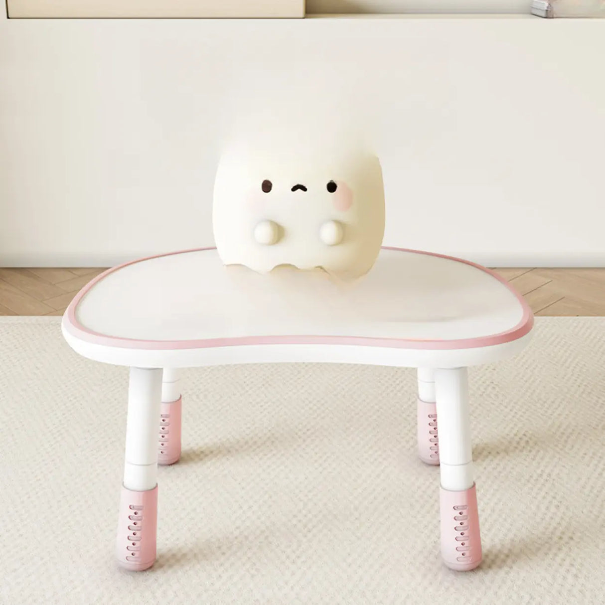 Adjustable Height Adorable White Top Wood Kids Desk Image - 6