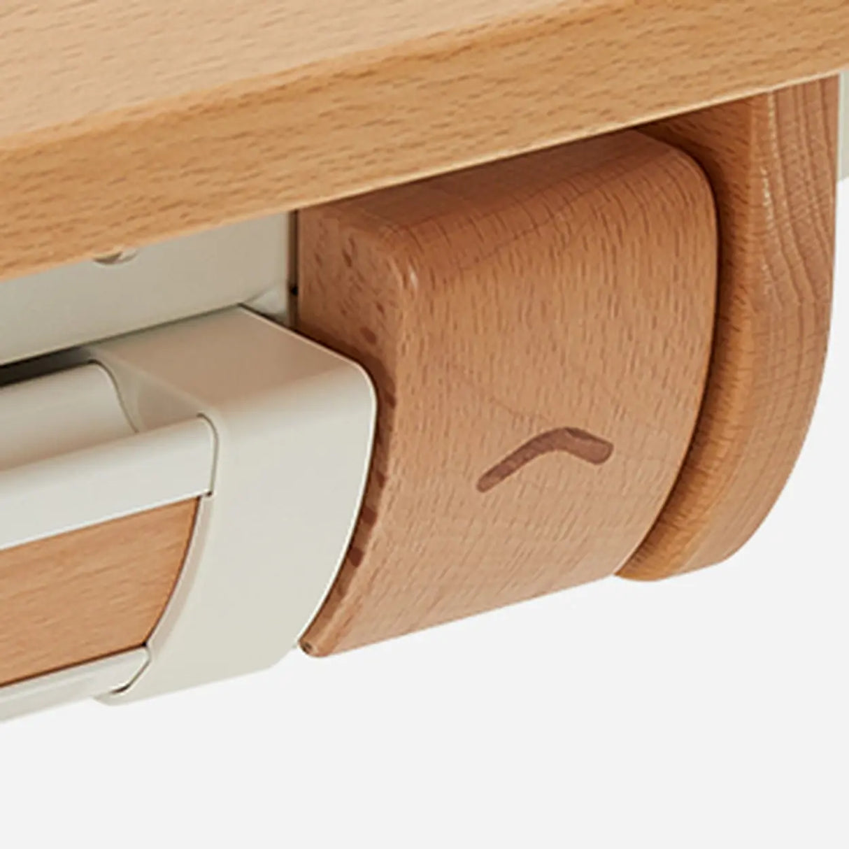 Adjustable Height Beech Wood Kids Desk with Shelf Image - 4