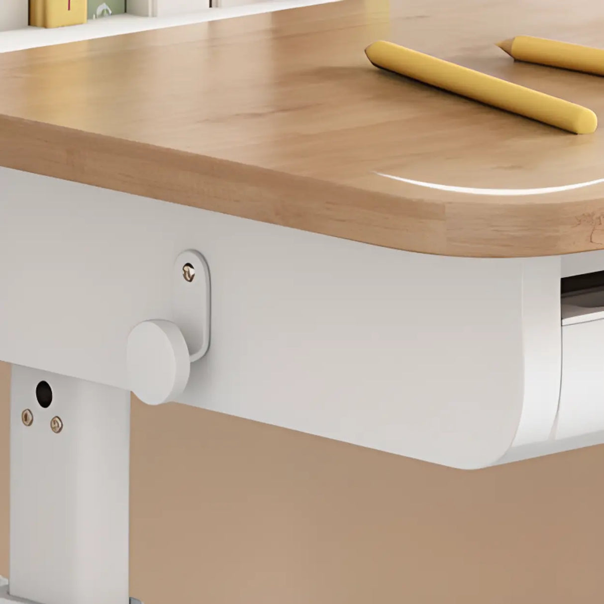 Adjustable Height Ergonomic Wood Kids Desk with Shelves Image - 15