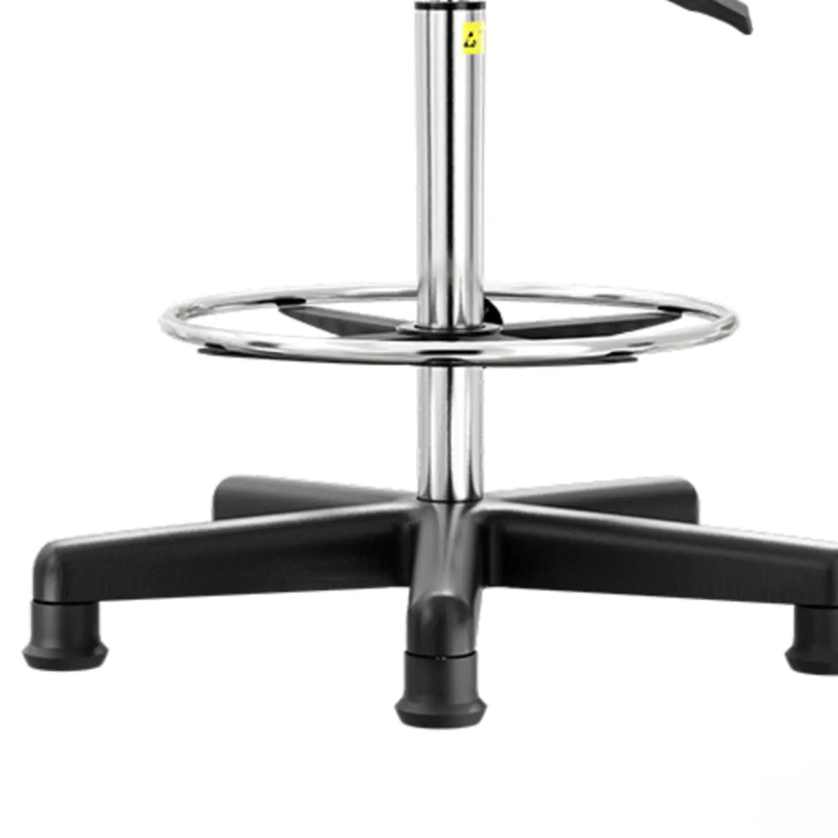 Adjustable Height Leather Bucket Bar Stool with Wheels Image - 5