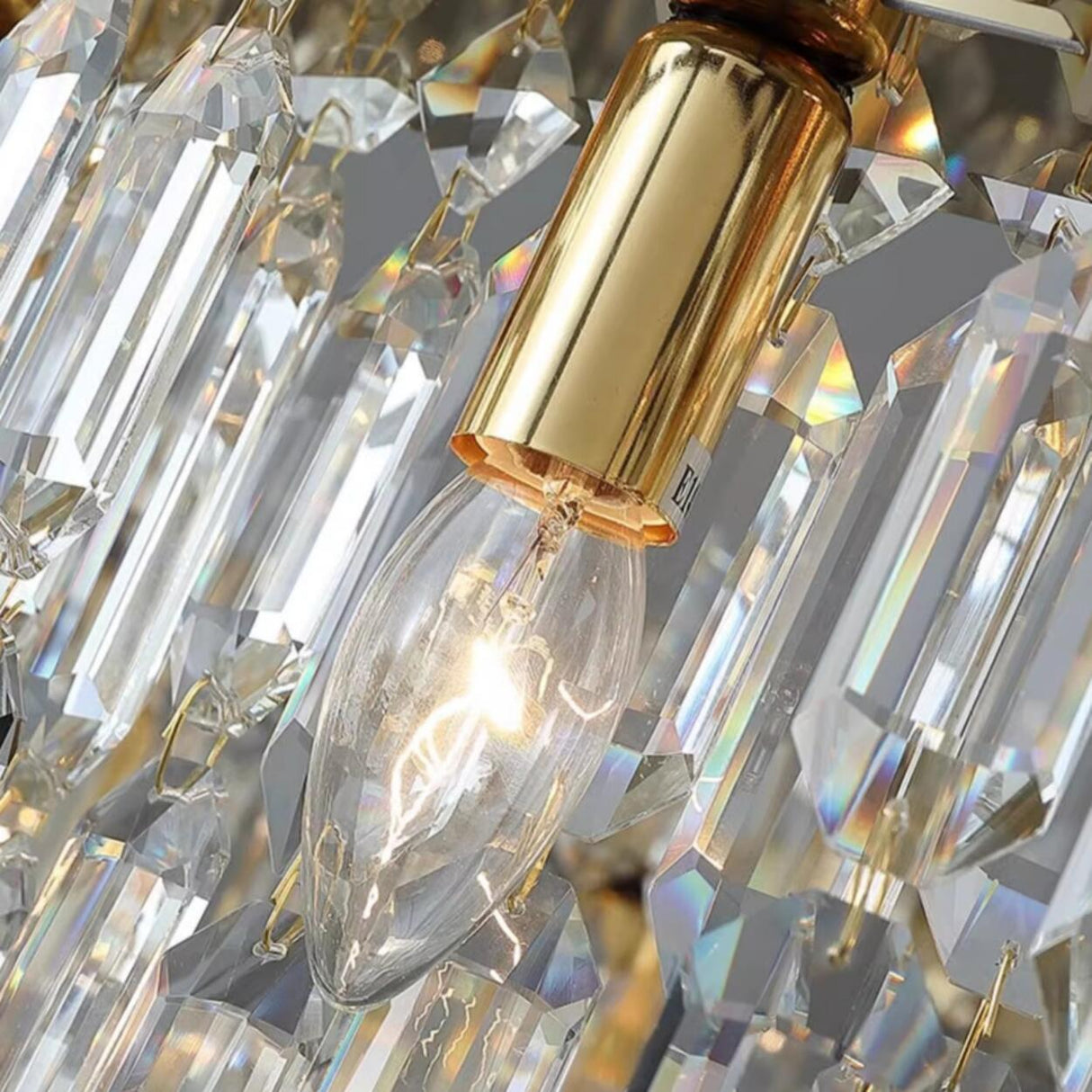 Adjustable Height Luxury Crystal Drum Chandelier Image - 15