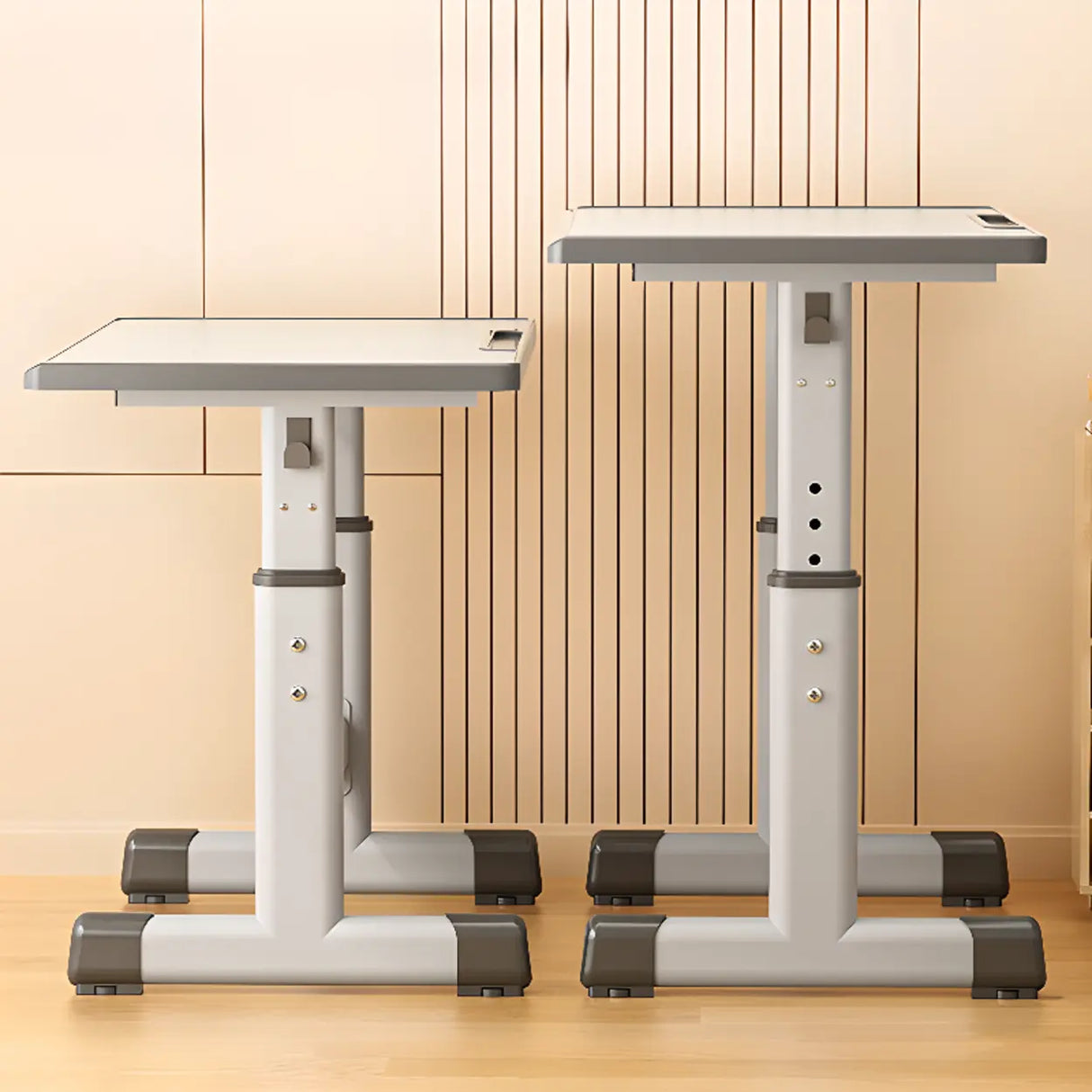 Adjustable Height Metal T-Shaped Base Kids Writing Desk Image - 4
