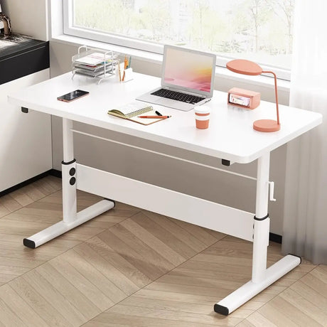 Adjustable Height Rectangular Steel Base Kids Desk Image - 1