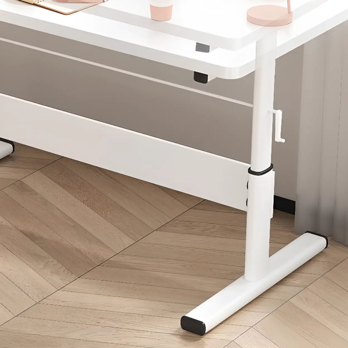 Adjustable Height Rectangular Steel Base Kids Desk Image - 7