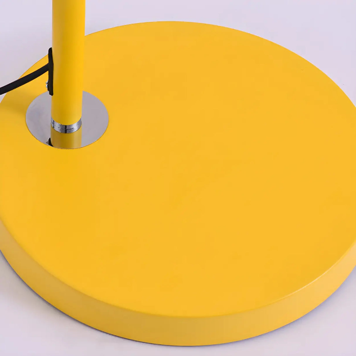 Adjustable Height Simple Yellow Dome Metal Floor Lamp Image - 16
