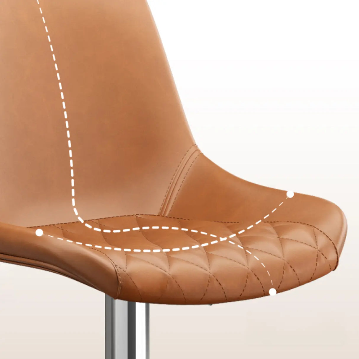 Adjustable Height Swivel Leather Bar Stool with Footrest Image - 14