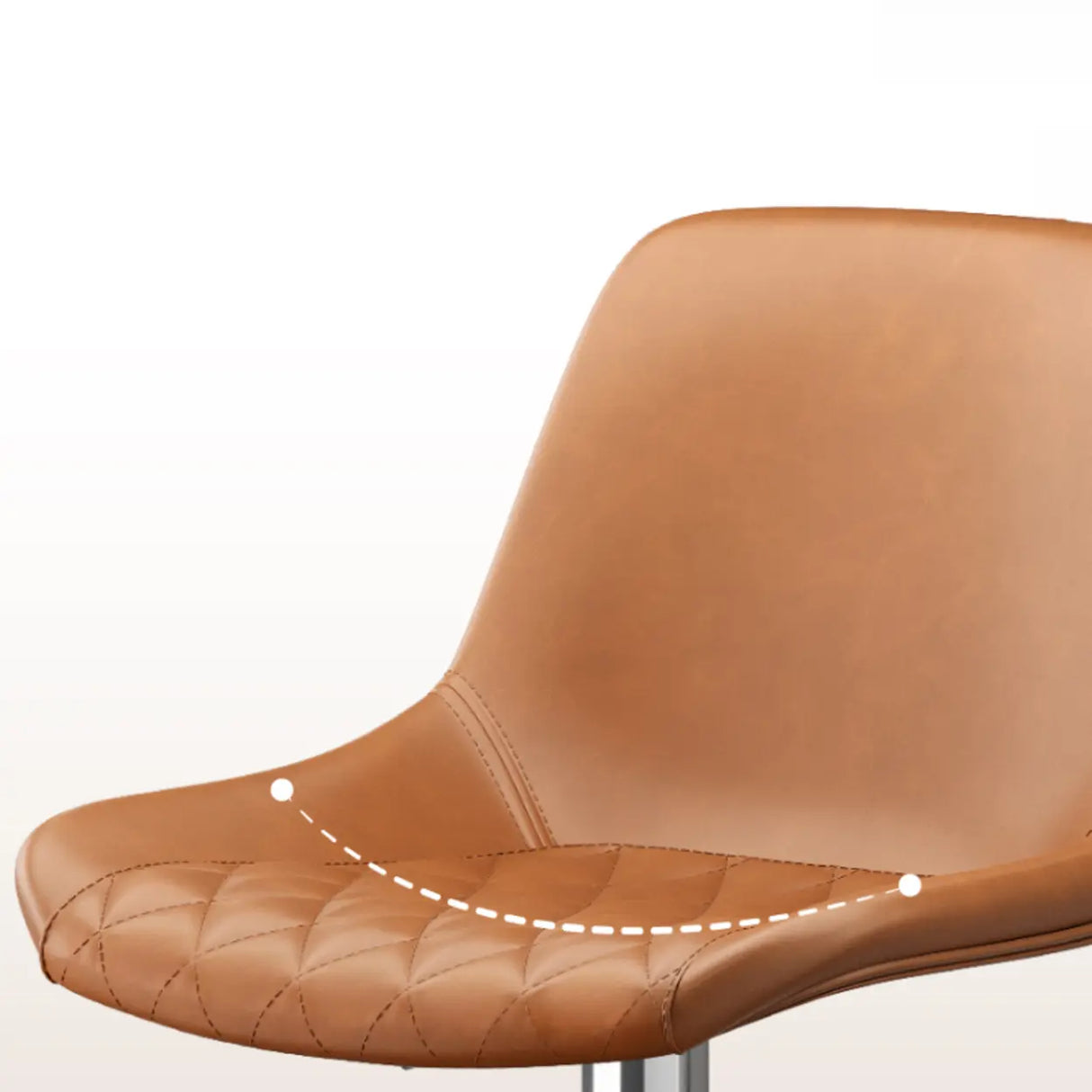 Adjustable Height Swivel Leather Bar Stool with Footrest Image - 15
