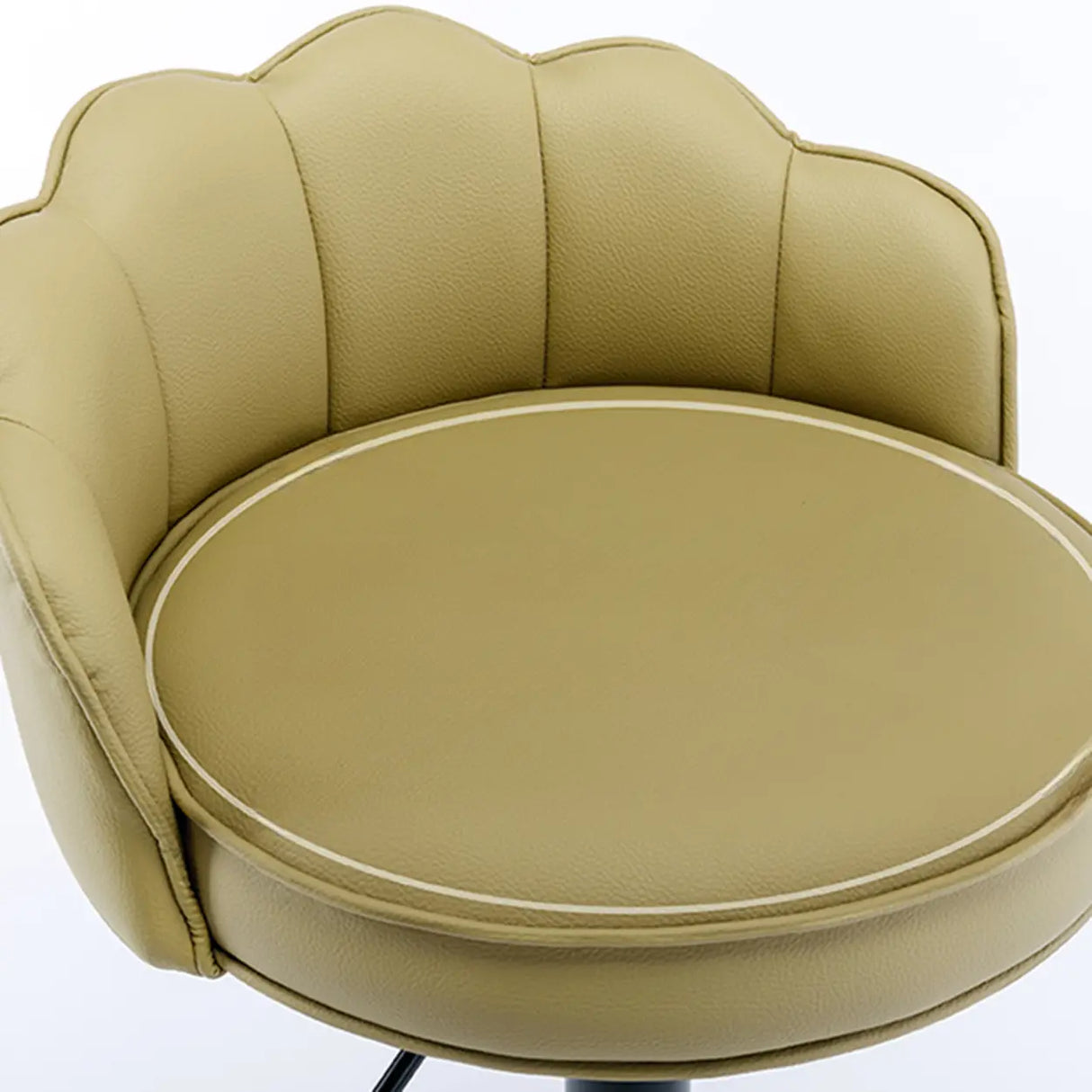 Adjustable Height Swivel Leather Curved Back Bar Stool Image - 11