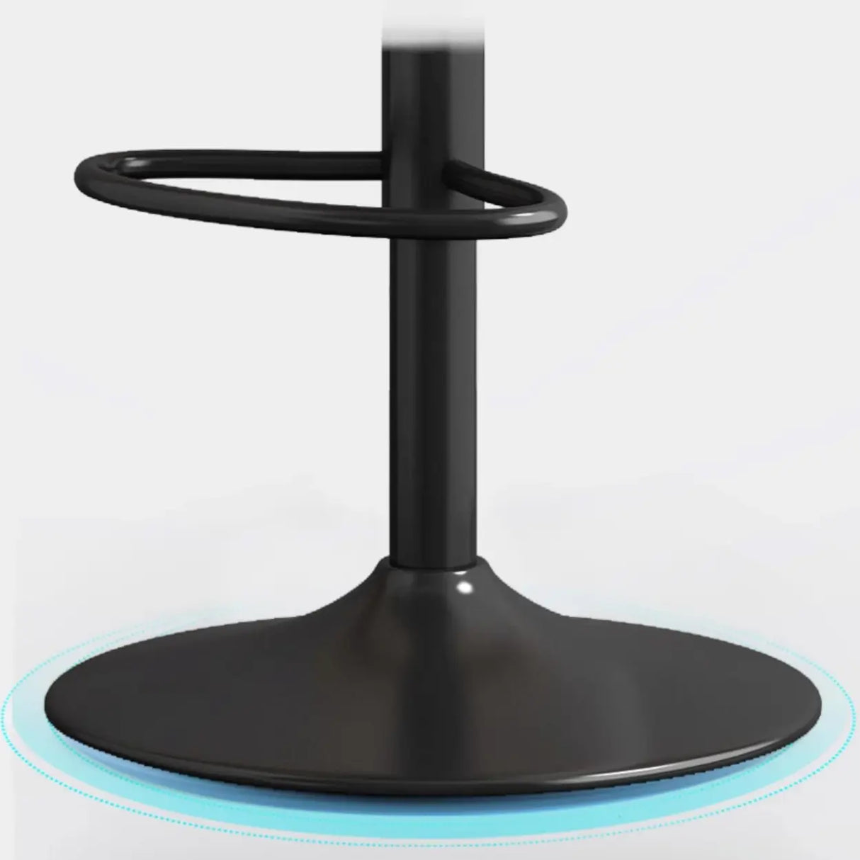 Adjustable Height Swivel Metal Leather Bucket Bar Stool Image - 6