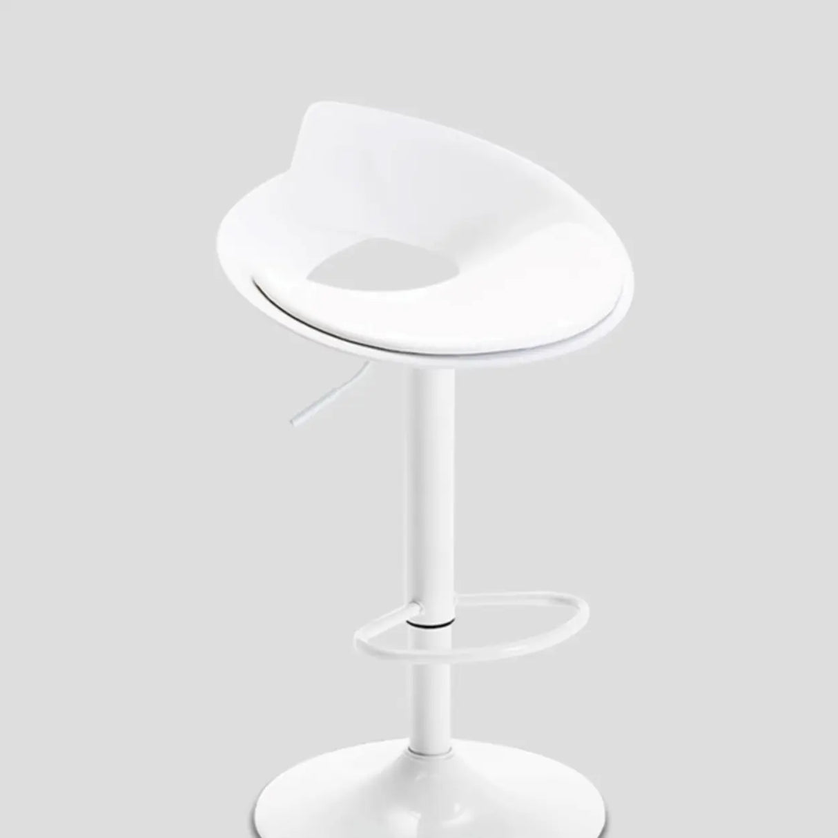 Adjustable Height Swivel Metal Leather Bucket Bar Stool Image - 7