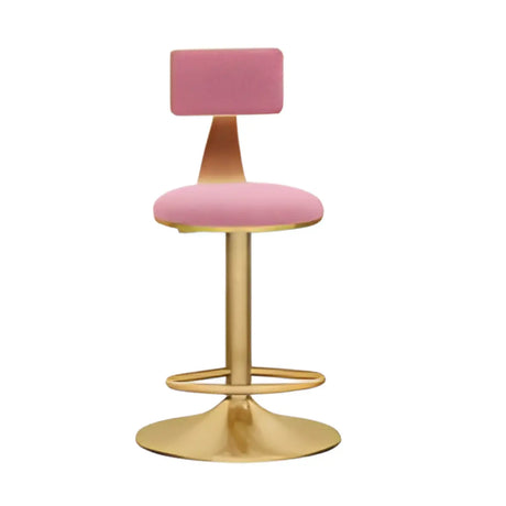 Adjustable Height Swivel Round Iron Frame Bar Stool Image - 2