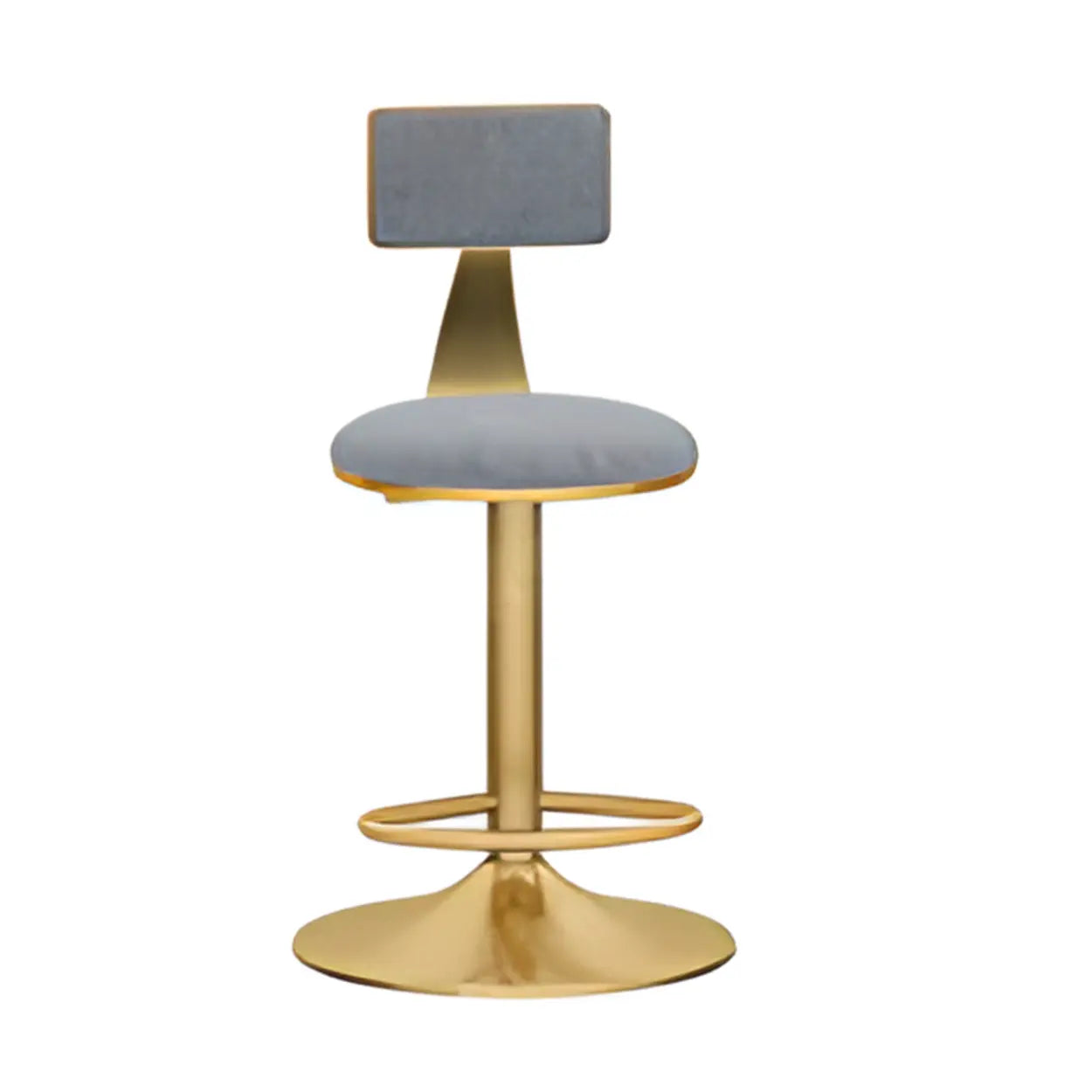 Adjustable Height Swivel Round Iron Frame Bar Stool Image - 3