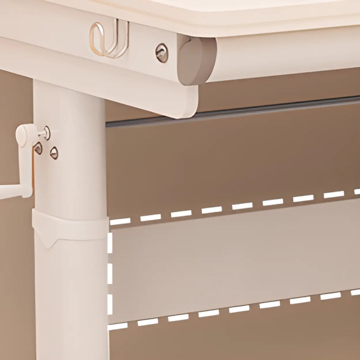 Adjustable Height White Wood Rectangular Kids Table Image - 13